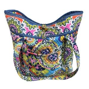 Vera Bradley Zip Large Trimmed Tote Shoulder Bag RIO Purse Shopper Travel Quilt